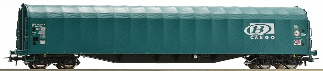 Slide tarpaulin car in B-Cargo livery<br /><a href='images/pictures/Roco/229689.jpg' target='_blank'>Full size image</a>